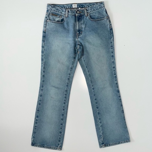 Vintage 90s Calvin Klein Blue Denim Straight Leg Jeans Size 31 - Picture 1 of 9